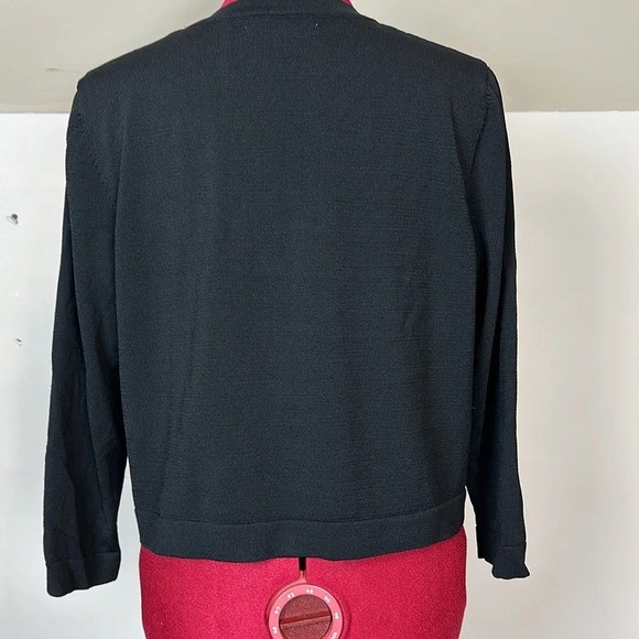 Alfred Sung long sleeve viscose blend cardigan with single closure neckline - Picture 2 of 6